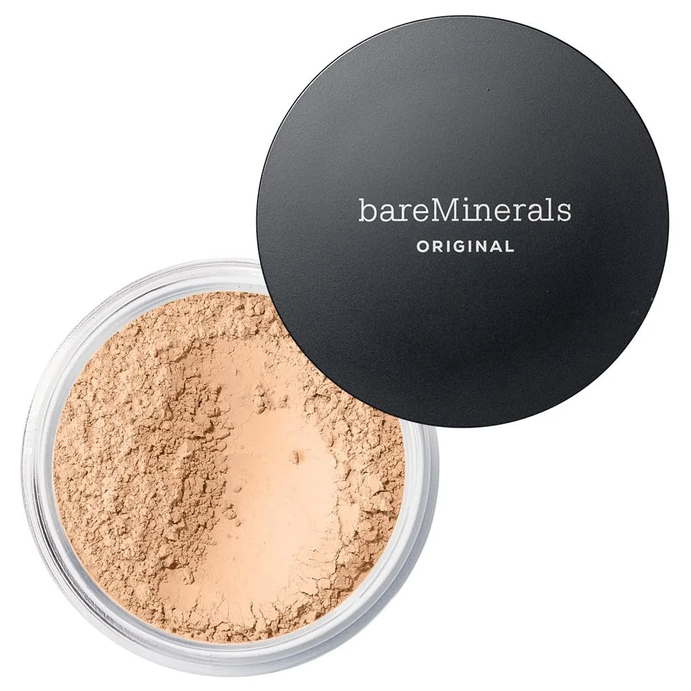 bareMinerals Original Loose Powder Foundation SPF 15, Clean Mineral Powder Face Makeup, Sheer-to-Full Coverage, Talc Free, Noncomedogenic, Vegan + Mineral Veil Natural Matte Setting Spray Bundle — фото 2