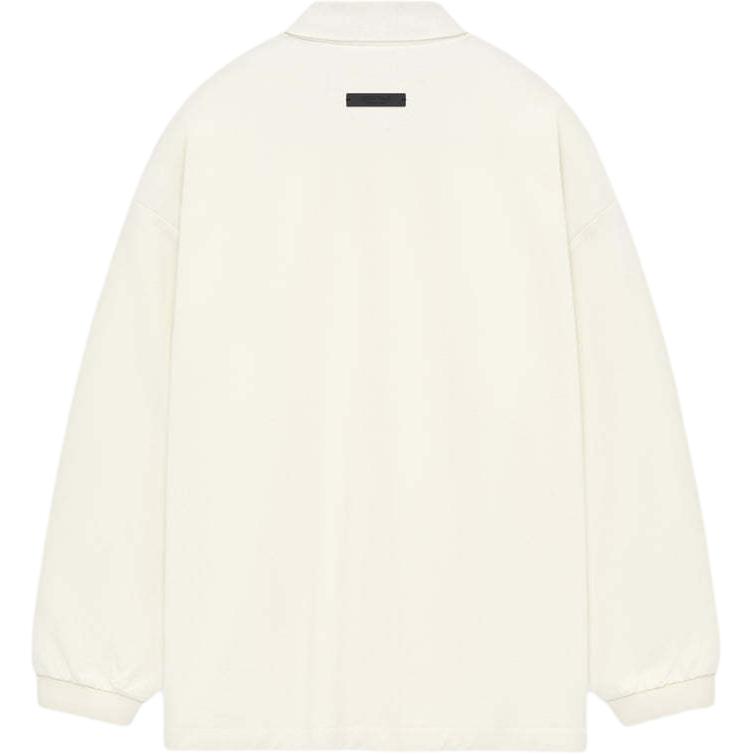 Пике Длинный Рукав Поло Fear Of God Essentials, Слоновая Кость/Раковина — фото 3