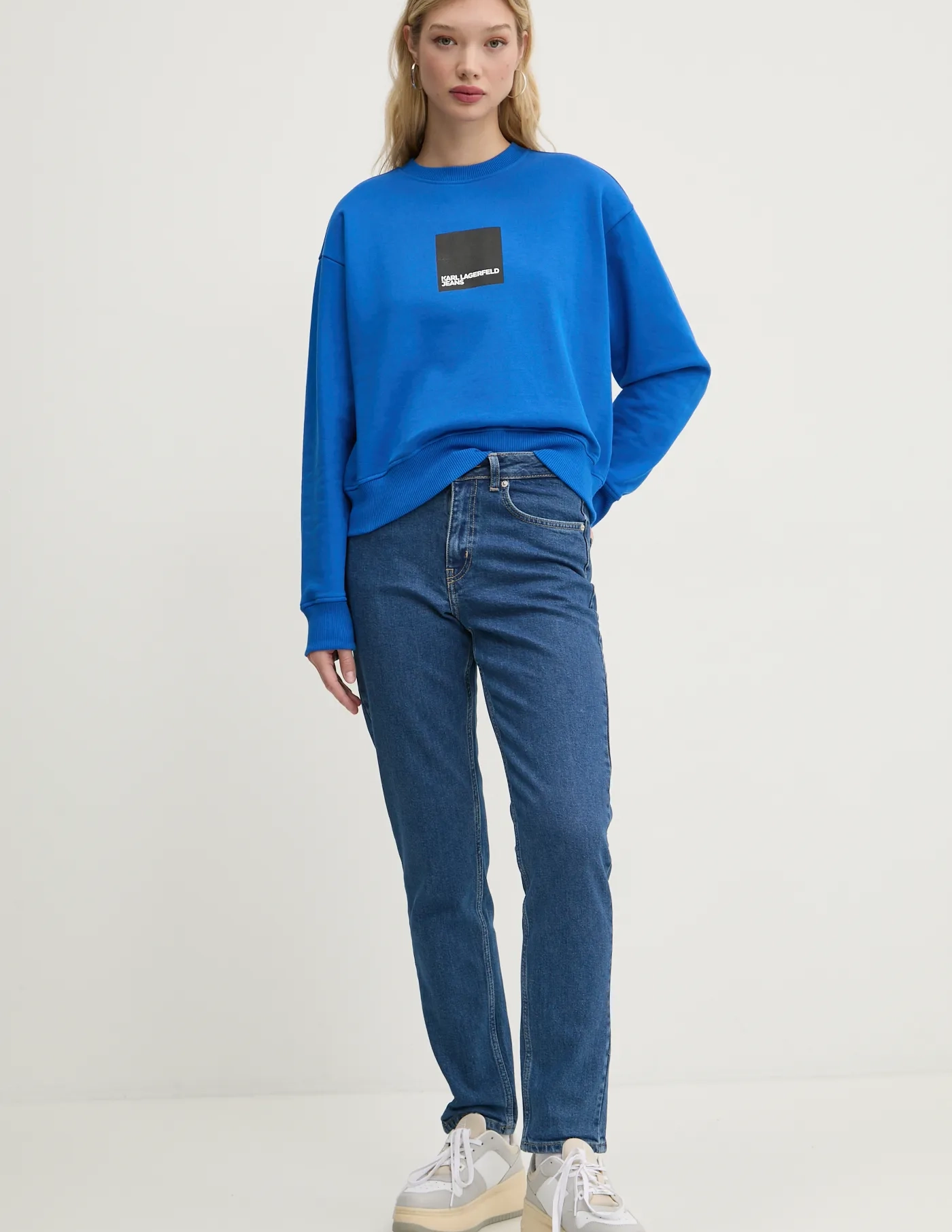 

Хлопковая толстовка Karl Lagerfeld Jeans, синий