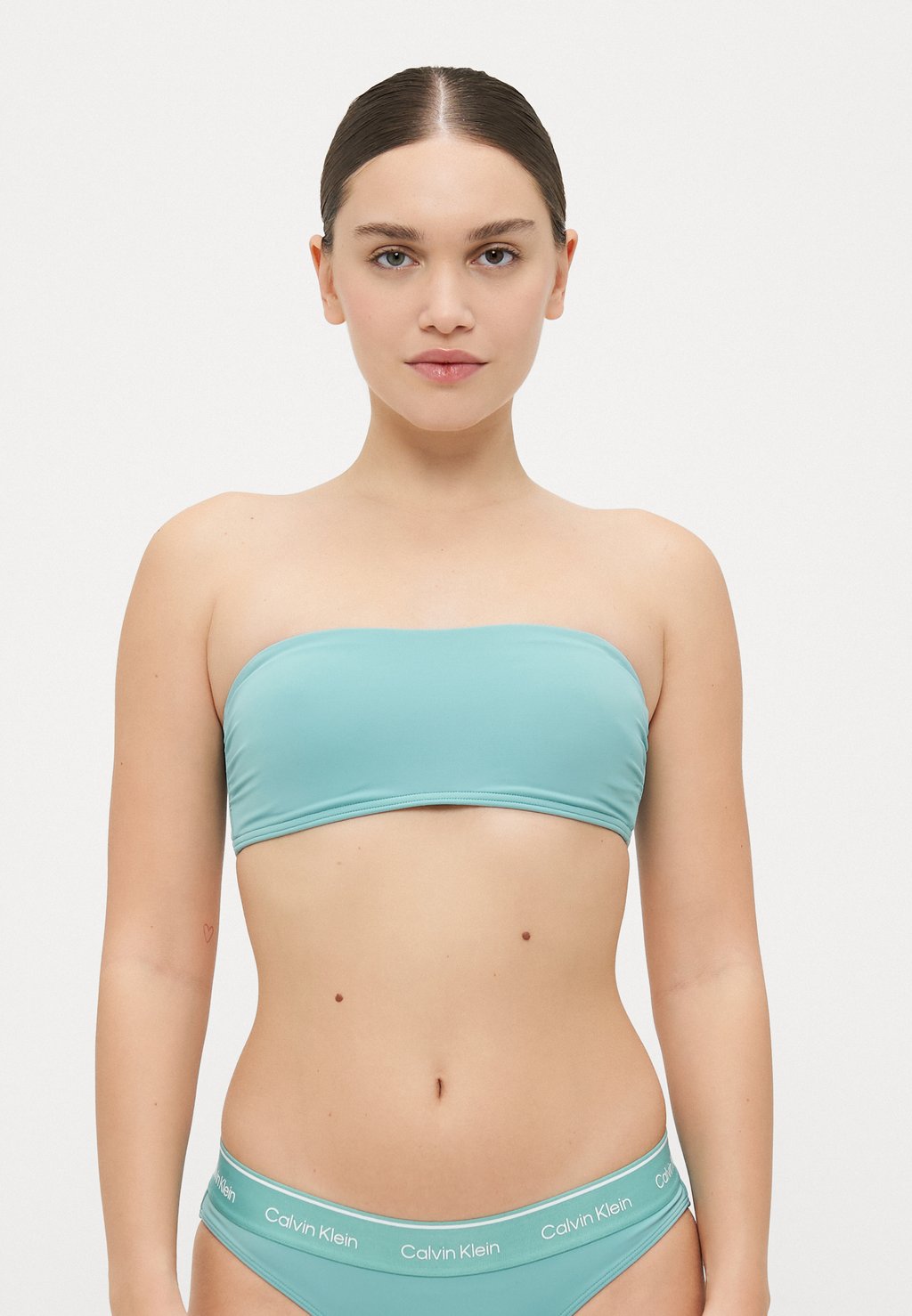 Верх бикини REMOVABLE STRAPS BANDEAU Calvin Klein Swimwear, светло-голубой — фото 4