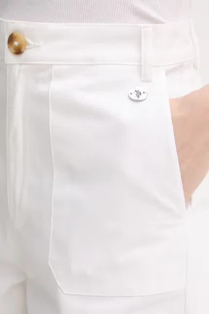 Шорты хлопковые CHINO U.S. Polo Assn., белый — фото 4