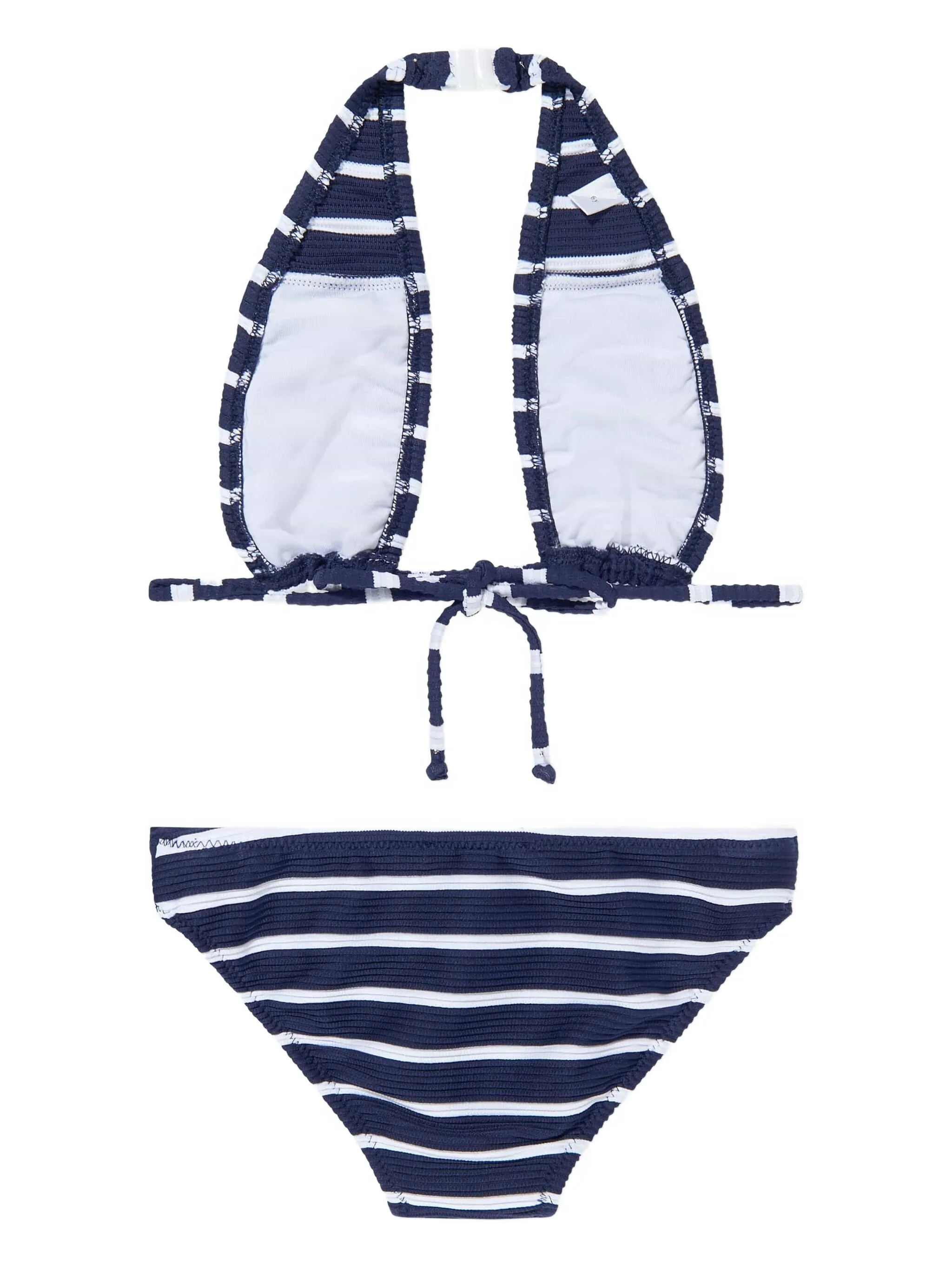 

Бикини в полоску с вырезом халтер Nessi Byrd Kids, синий