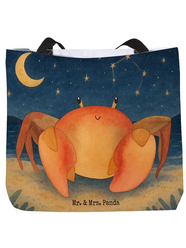 

Mr. & Mrs. Panda Сумка с изображением знака зодиака Рак, без надписи, белого цвета