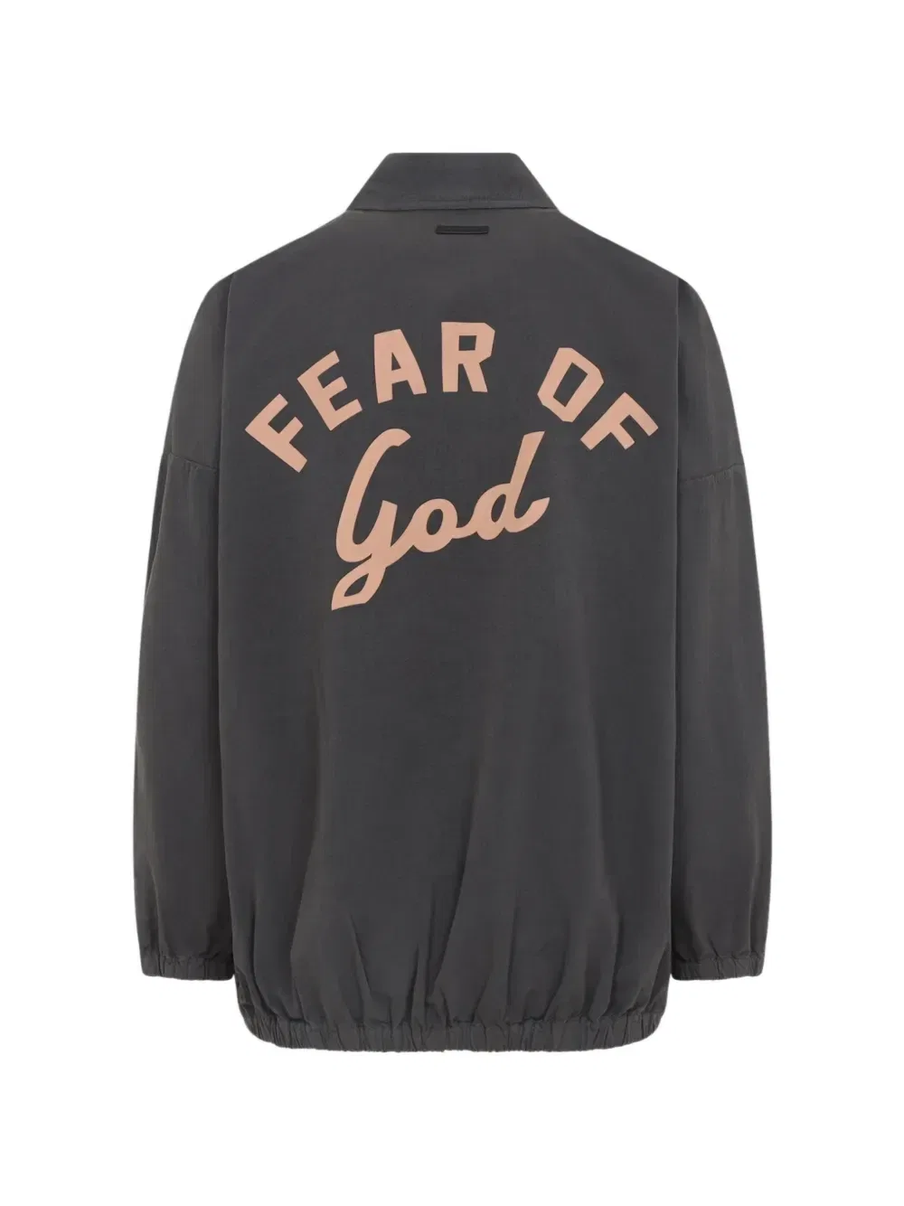 Демисезонная куртка с логотипом и эластичным подолом Fear Of God, серый — фото 2