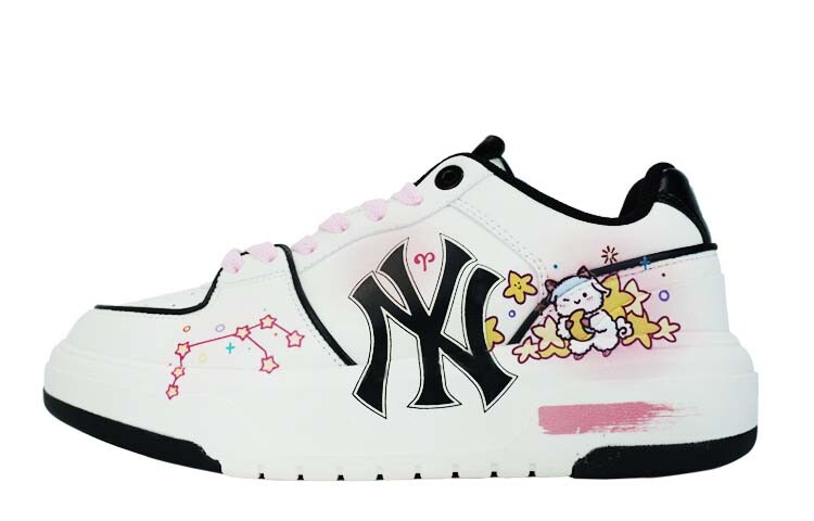 

Кроссовки MLB Chunky Liner Skateboarding Shoes Unisex Low-top Black/pink, белый