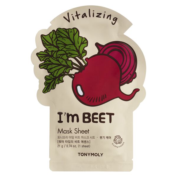 

Восстанавливающая тканевая маска для лица, 21 г Tony Moly I'M beet