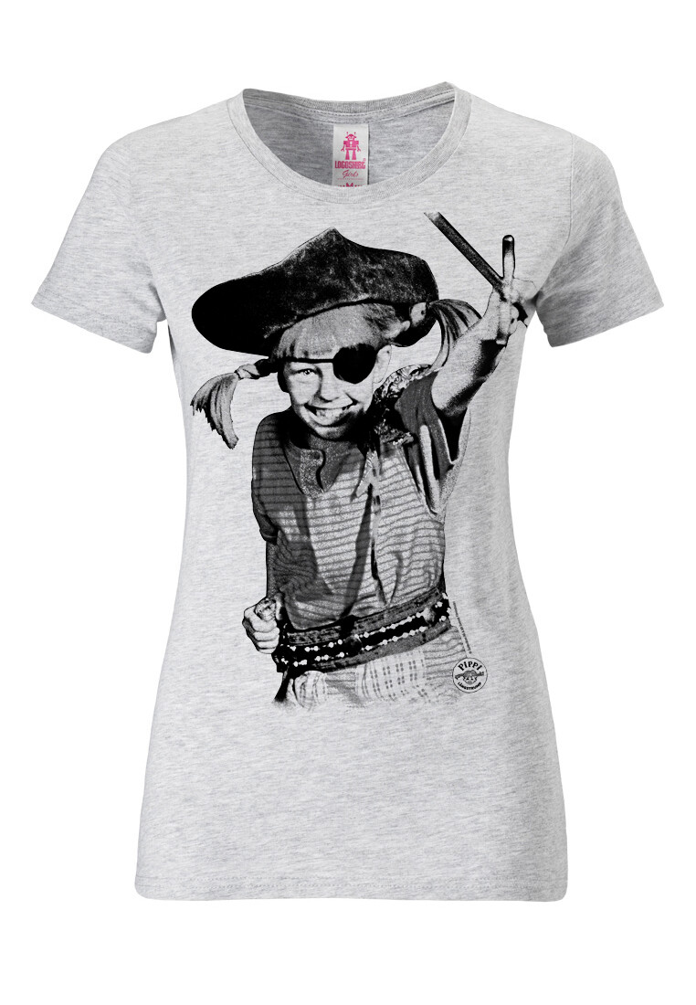 

Футболка Logoshirt Pippi Langstrumpf Pirat, цвет grau-meliert
