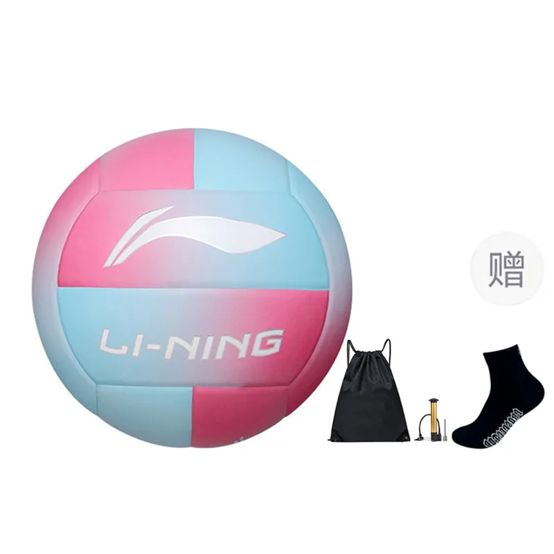 

LINING Волейбольный мяч PU размер 5 унисекс розовый синий
