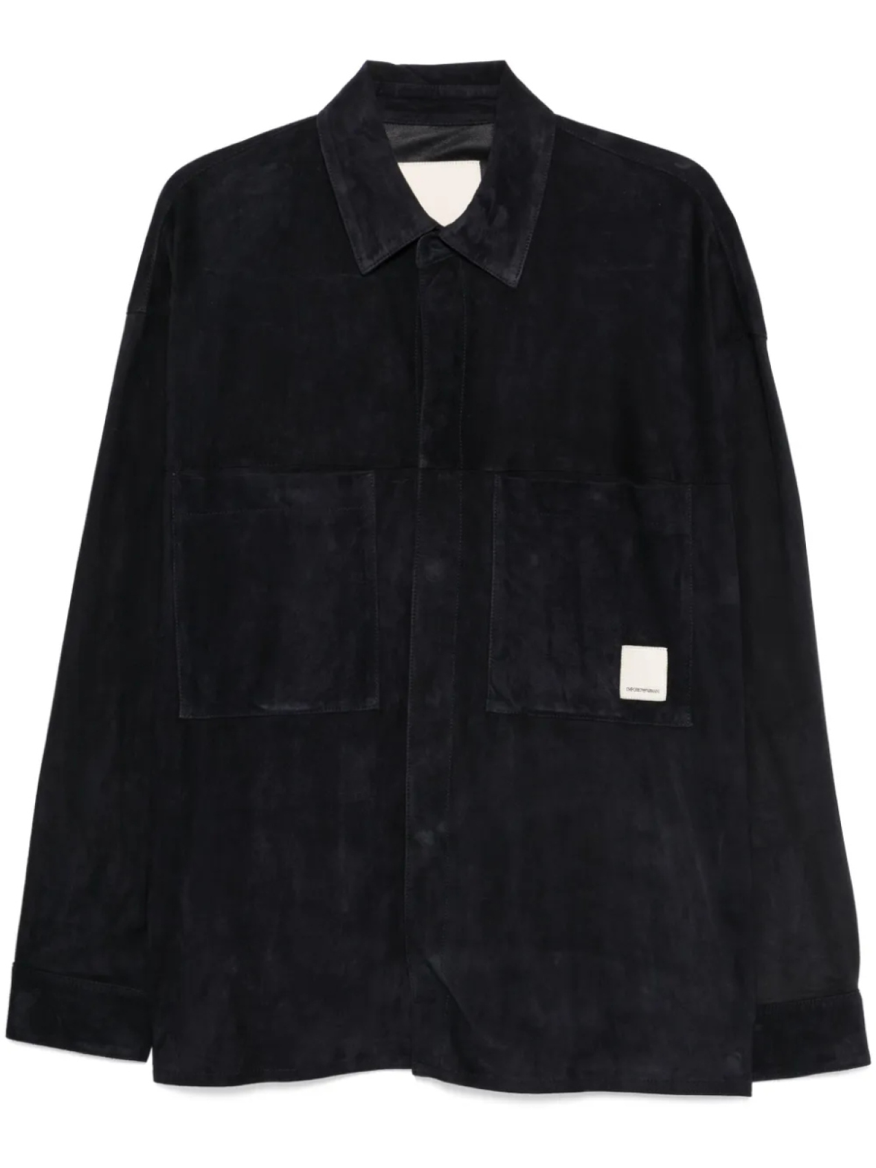 

Куртка-рубашка из замши Emporio Armani, синий