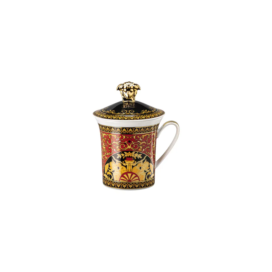 

Кружка с крышкой Medusa Versace 30 Years Edition, красный/черный