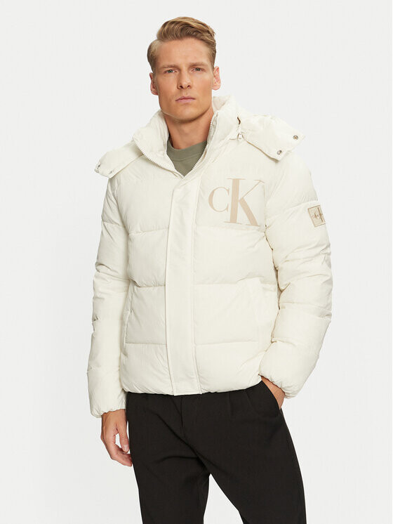 

Пуховик стандартного кроя Calvin Klein Jeans, экрю