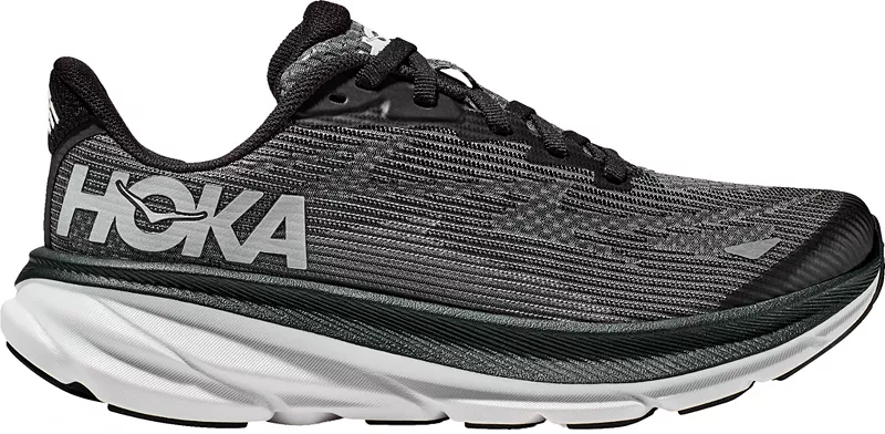 

Детские кроссовки Clifton 9 для начальной школы HOKA, черный/белый