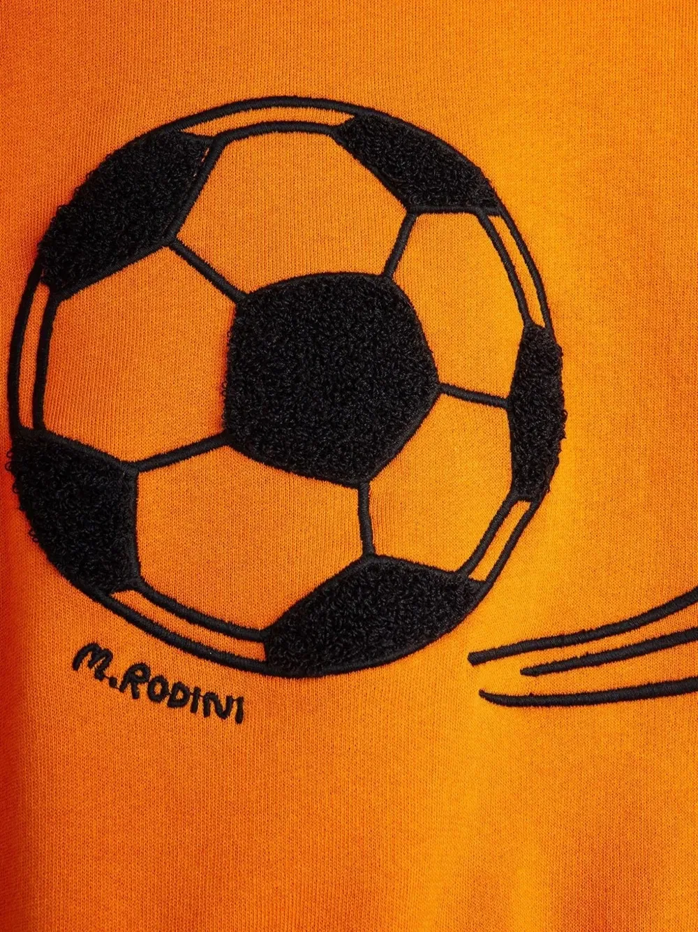 Хлопковый свитшот с нашивкой "Футбол" Mini Rodini, оранжевый — фото 3
