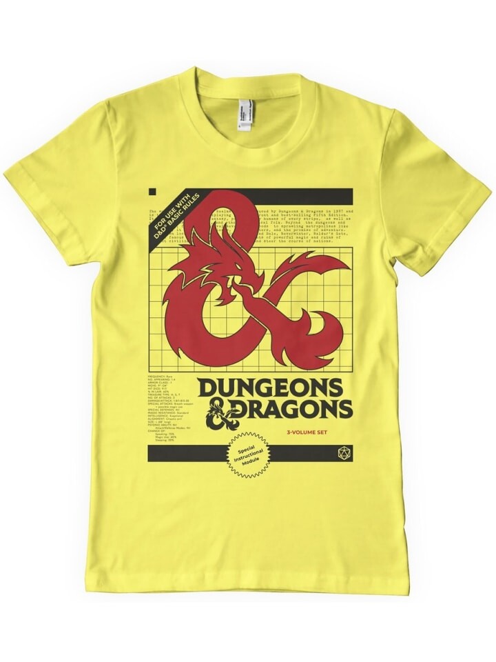 

Футболка Dungeons And Dragons, желтый, Серый, Футболка Dungeons And Dragons, желтый