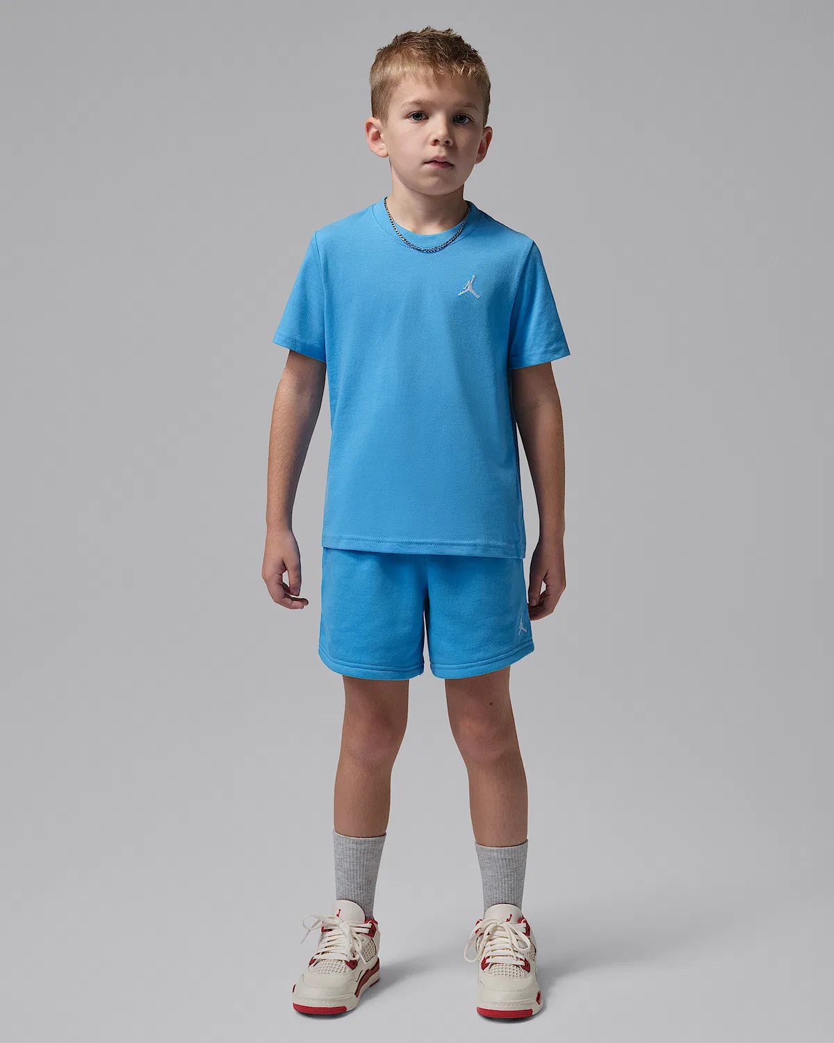 Детский набор из 2 предметов: шорты из французского футера Jordan Brooklyn Essentials, Blue