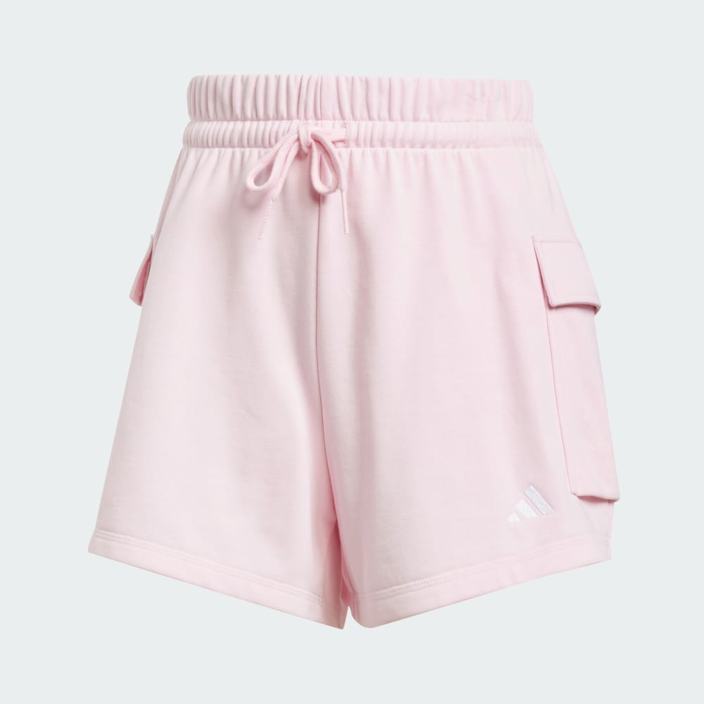 Шорты Adidas Essentials Small Logo French Terry Cargo Shorts, цвет Clear Pink/White — фото 4