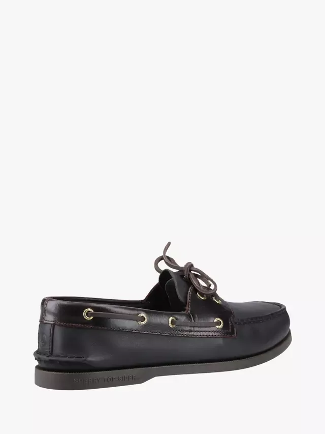 Оригинальные кожаные мокасины с двумя люверсами Sperry, Dk Brown — фото 3