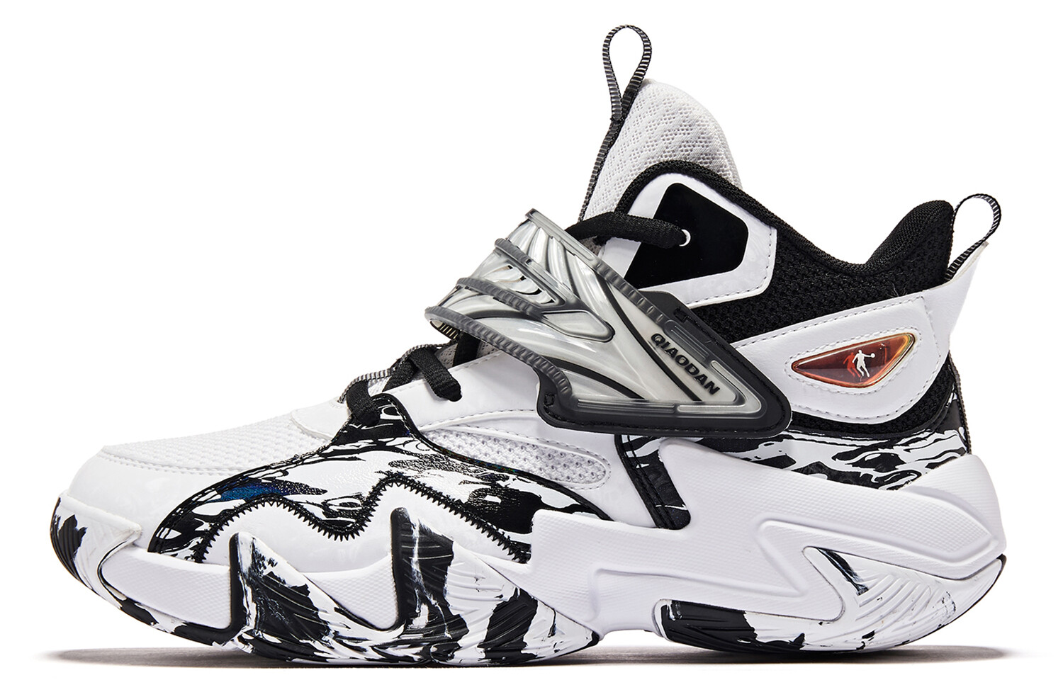 

Детские баскетбольные кроссовки GS Mid-top черные/белые Qiaodan