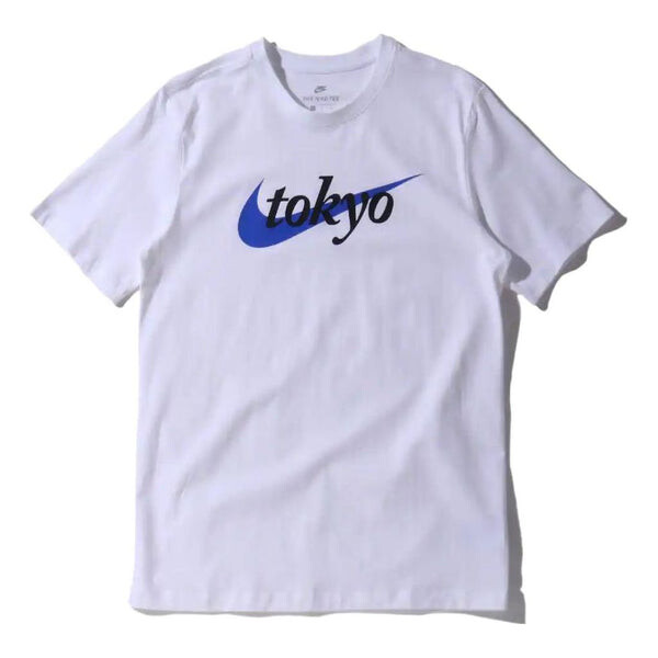 

Футболка Nike City Logo T-Shirt 'Tokyo White Royal Blue', белый