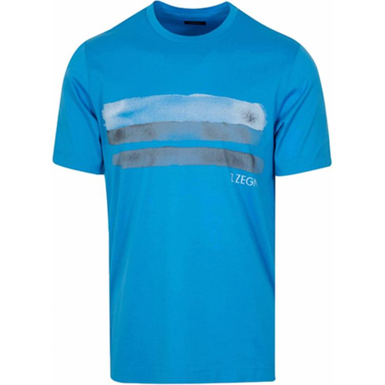 

Футболка мужская синяя Ermenegildo Zegna