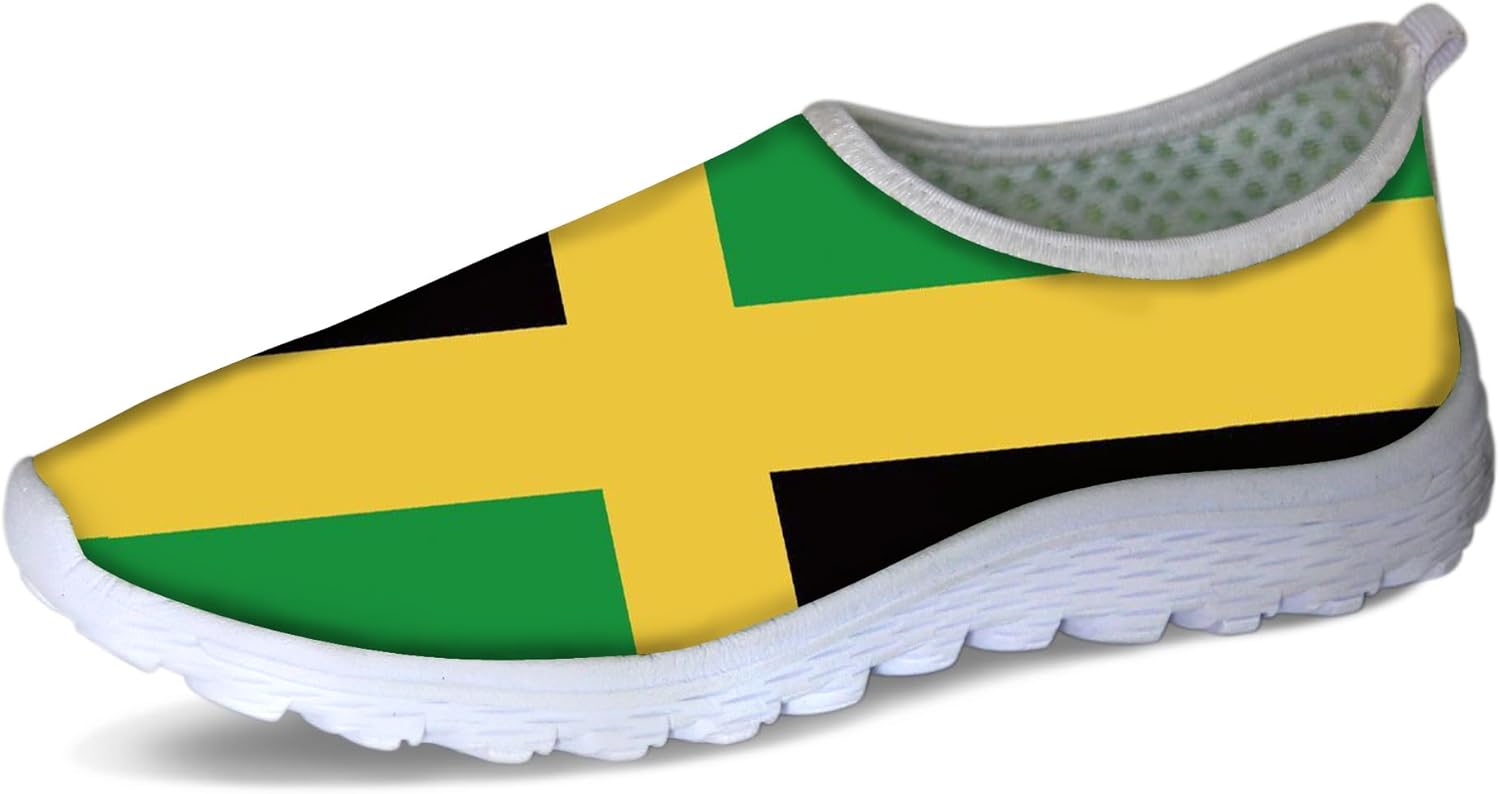 

Мужские кроссовки Forchrinse Moon Star, женские прогулочные слипоны, спортивные кеды в патриотическом стиле, дышащие, Jamaican Flag