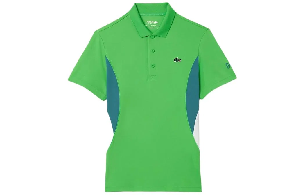 Поло LACOSTE Ultra Dry с логотипом, каштаново-зеленый