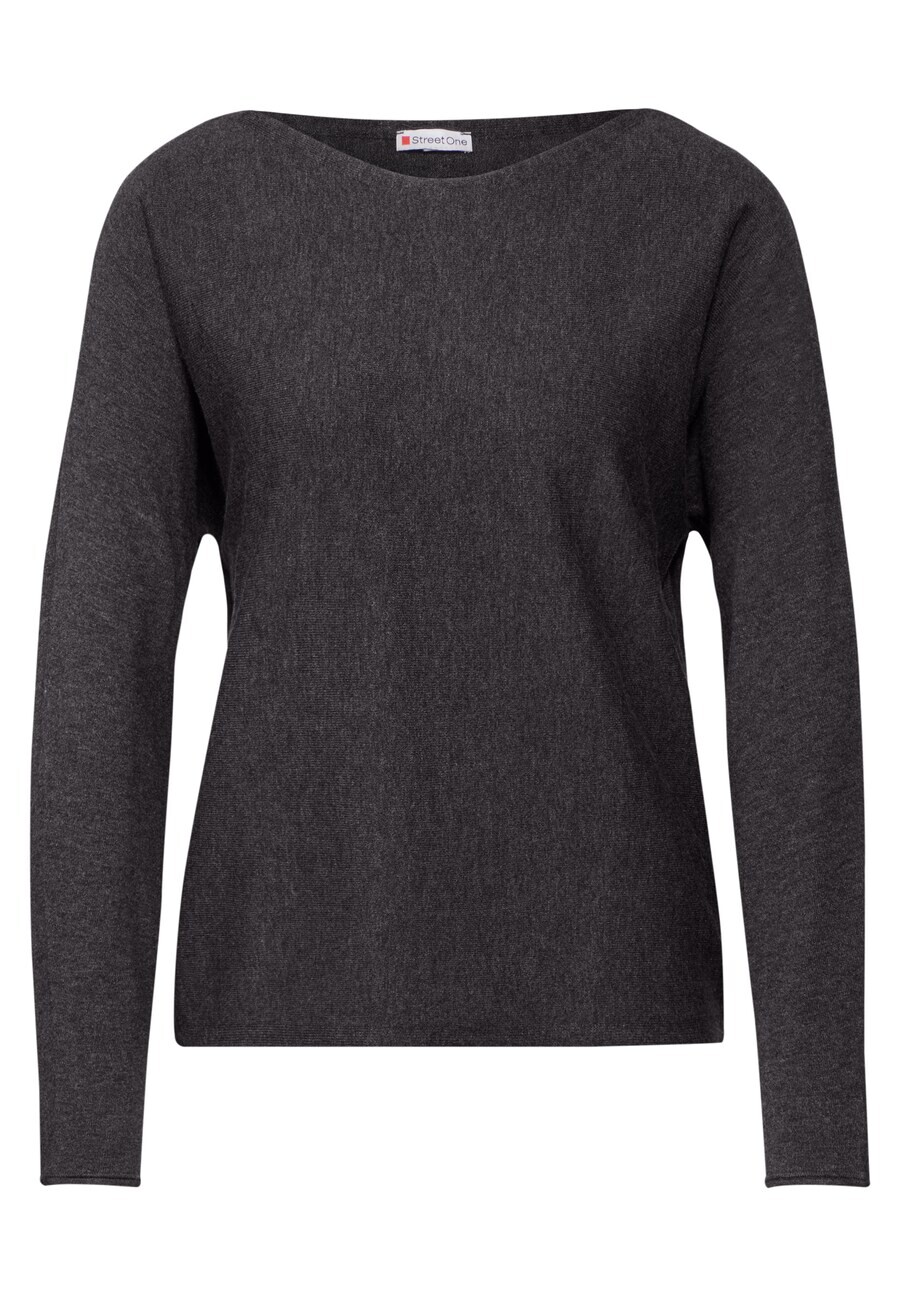 

Тонкий вязаный свитер STREET ONE Sweater Dolman, антрацит