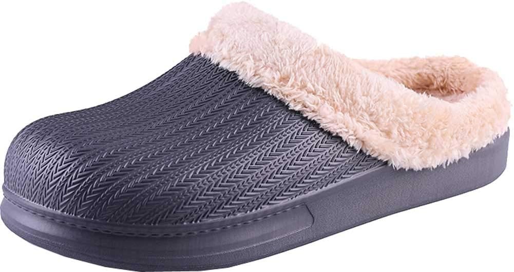 

Зимние домашние плюшевые тапочки из хлопка с теплым искусственным мехом, водонепроницаемые, для дома, противоскользящие, для женщин и мужчин Shutup.Dance, серый