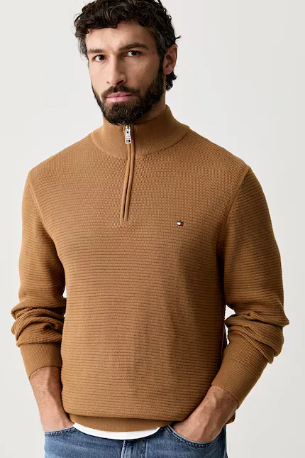 Свитер классический Tommy Hilfiger, коричневый — фото 4