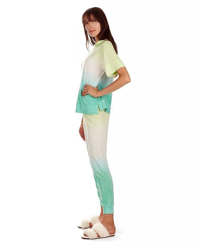 

Женские брюки-джоггеры из махровой ткани с эффектом градиента Dip Dye Yummy MeMoi, синий