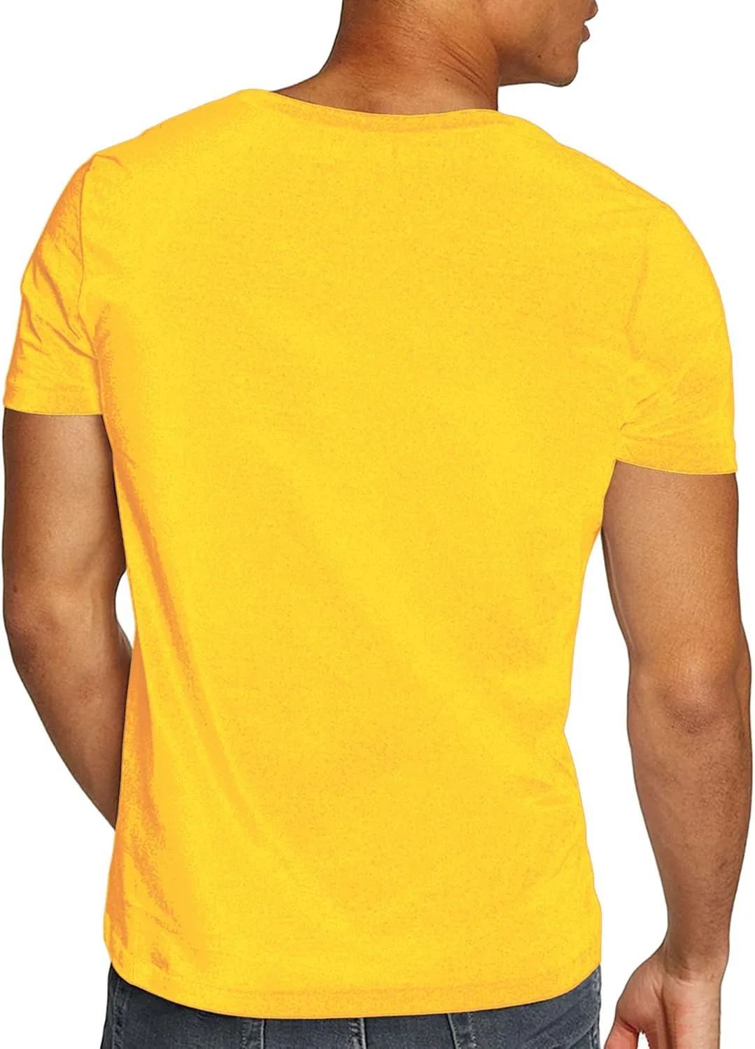 Мужская футболка с глубоким V-вырезом, Slim Fit — фото 4