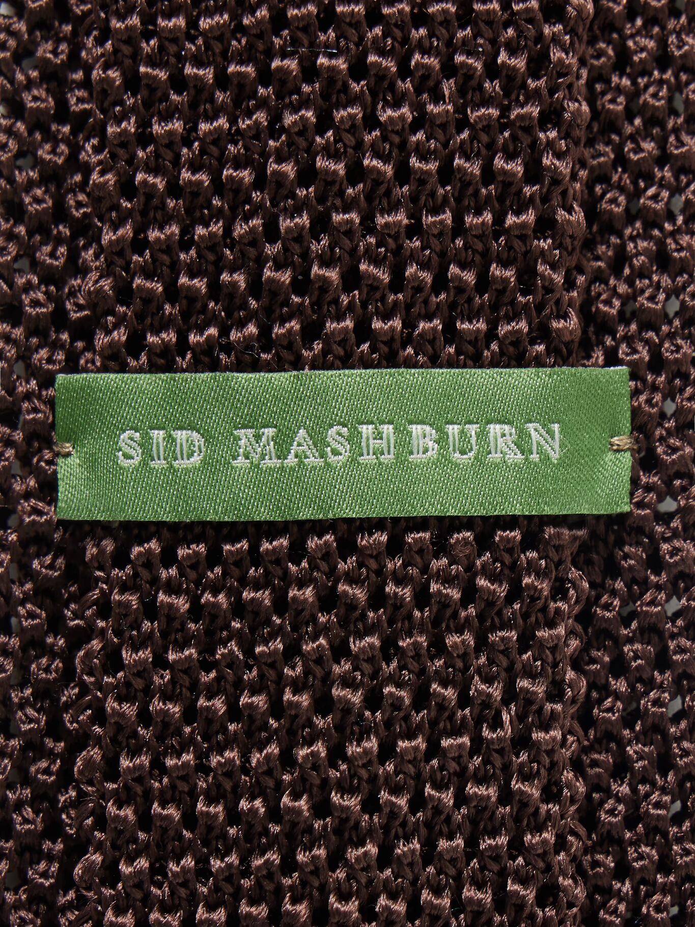 

Галстук из трикотажного шелка 5,5 см SID MASHBURN, темно-коричневый