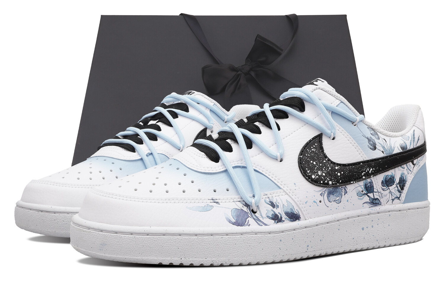 

Кроссовки Nike Court Vision 1 Skateboarding Shoes Women's Low-top Blue, синий