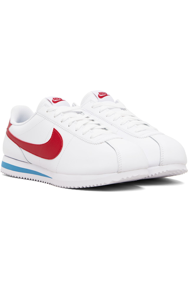 Nike Белые кожаные кроссовки Cortez — фото 4