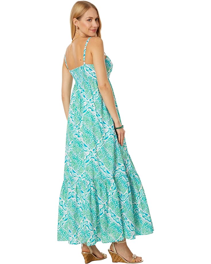 

Платье Lilly Pulitzer Hiedi Cotton Maxi Dress, цвет Prism Blue Good Greef Engineered Maxi Dress