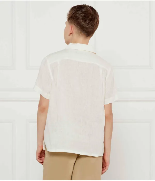 Льняная рубашка Loose fit Polo Ralph Lauren, бежевый — фото 3