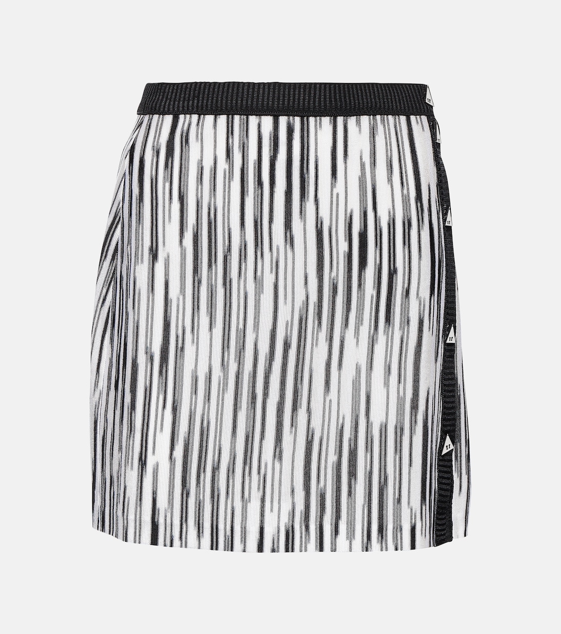 

Мини-юбка из трикотажного полотна с космическим крашением Missoni, Black And White Space Dye