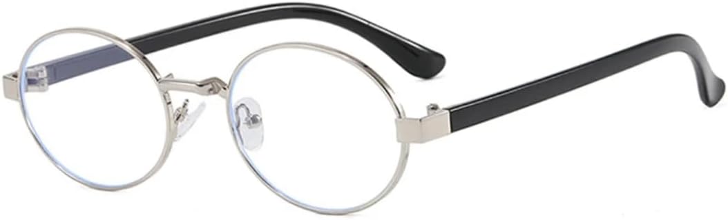 

Винтажные маленькие металлические овальные женские солнцезащитные очки, модные прозрачные градиентные линзы, защита от УФ-излучения UV400, мужские солнцезащитные очки в стиле панк SZVVBKK, Silver Black Clear