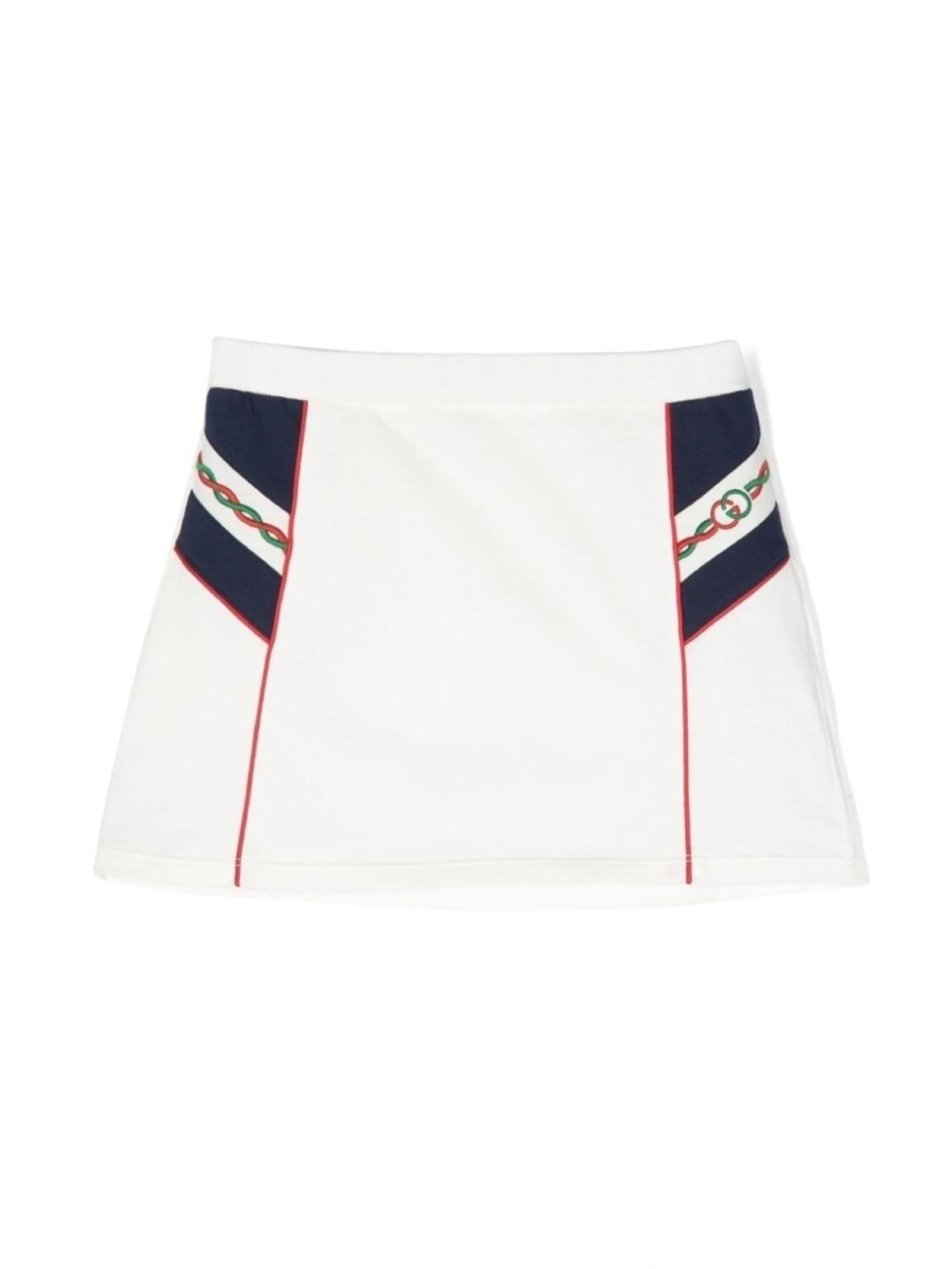 

Gucci Kids юбка из джерси с вышивкой, белый