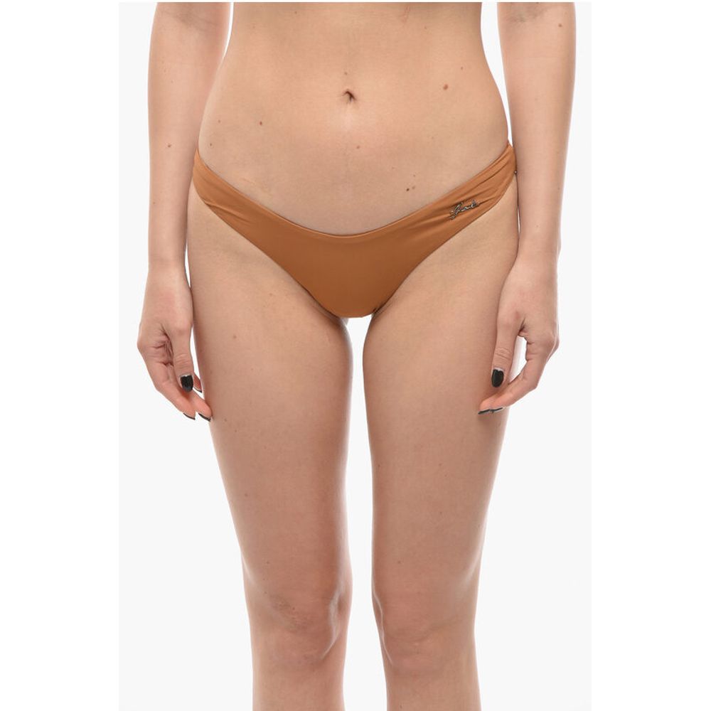 

Однотонные плавки бикини с завязанными шнурками Karl Lagerfeld, Brown
