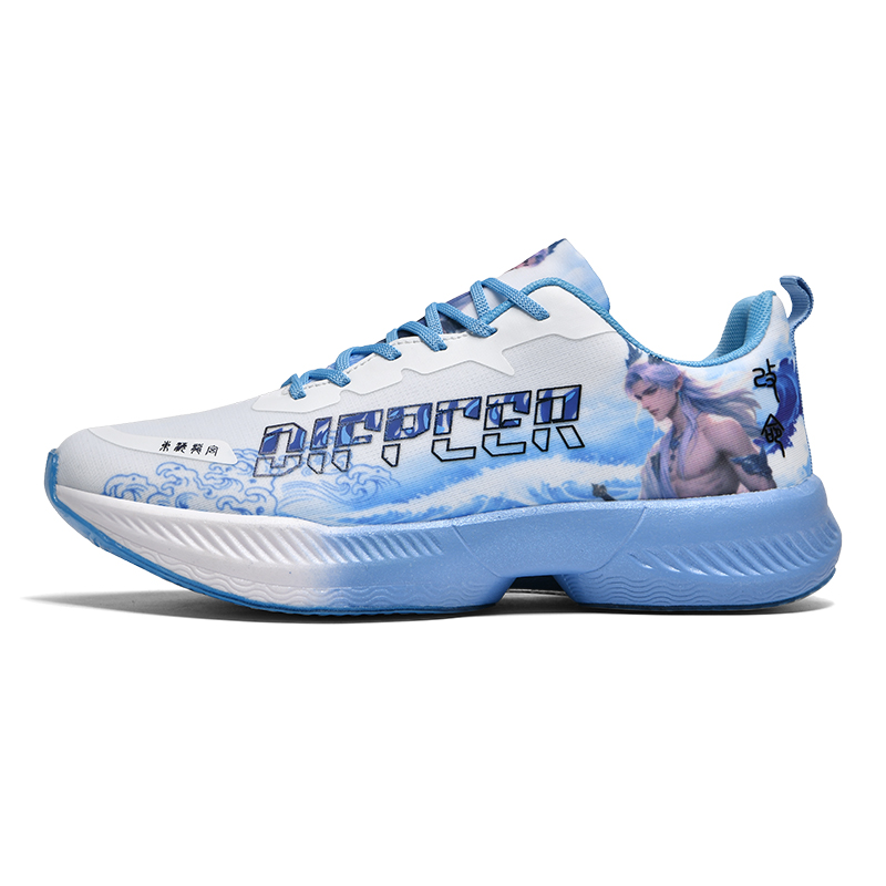 

Низкие повседневные кроссовки с дышащей амортизацией и противоскользящей подошвой для детей Prince McQueen, белый/синий