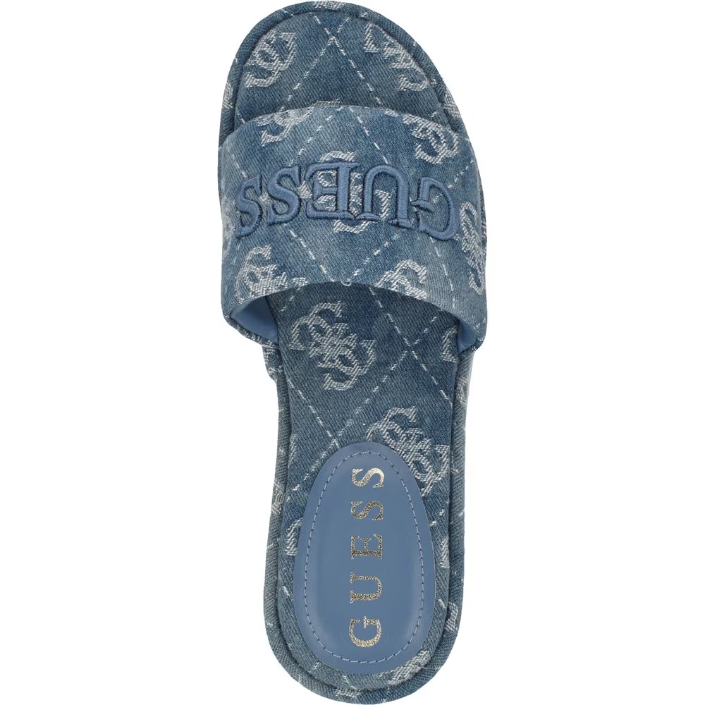 Платформа-слайд сандалии Guess, blue denim — фото 3