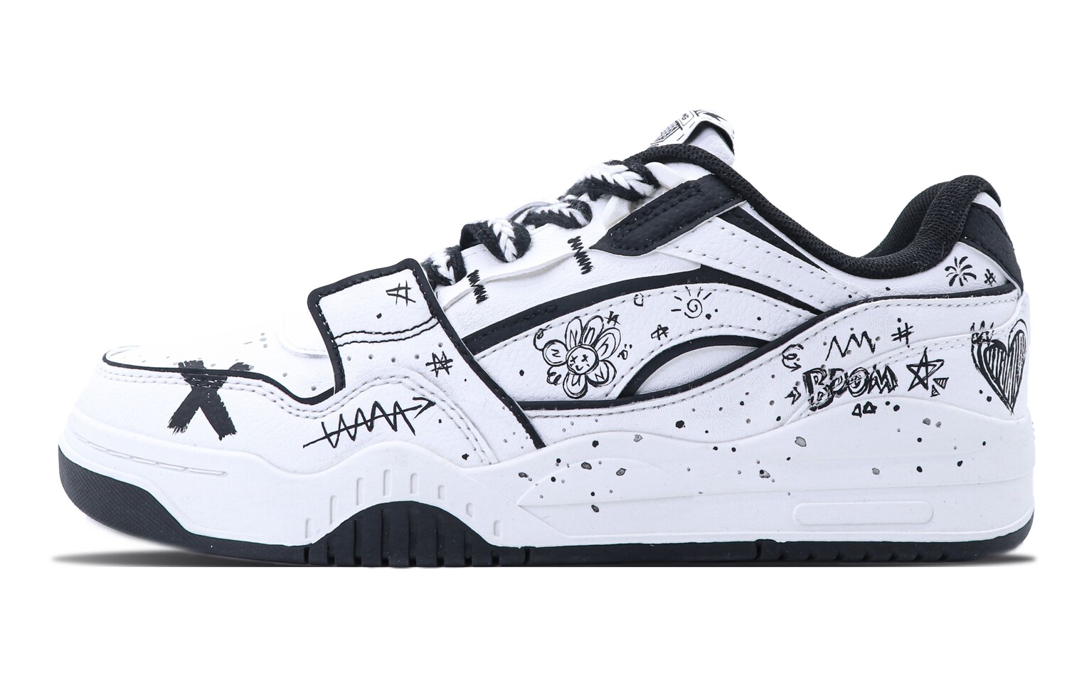 

Кроссовки LINING Yuebai Skateboarding Shoes Men Low-top Black/white, черный