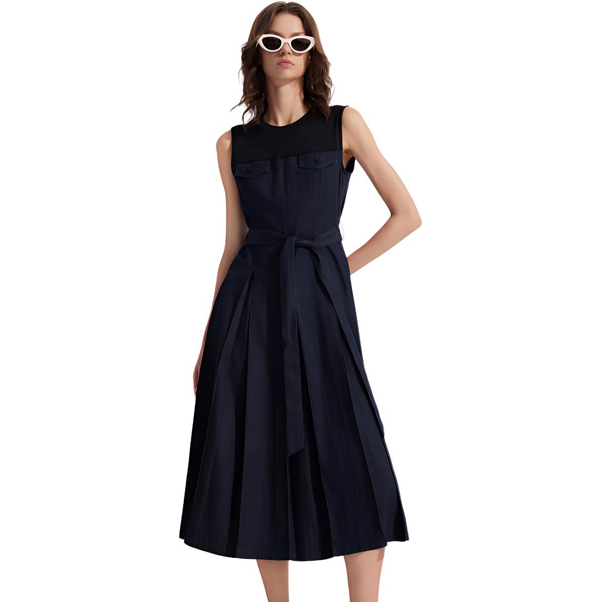 

ELLE Женское платье без рукавов Denim Blue