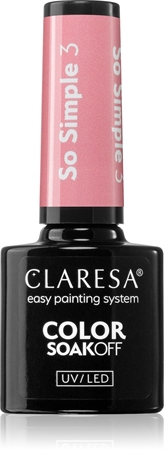 

Гибридный лак для ногтей Claresa SoakOff UV/LED Color So Simple, SO SIMPLE 3 5 g