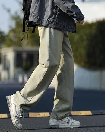 Джинсы свободные Men's Street Trend, желтые — фото 2