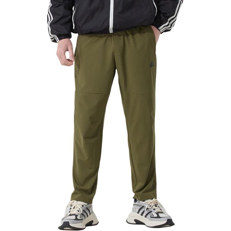 Adidas SS25 Спортивные трикотажные брюки мужские olive green — фото 3