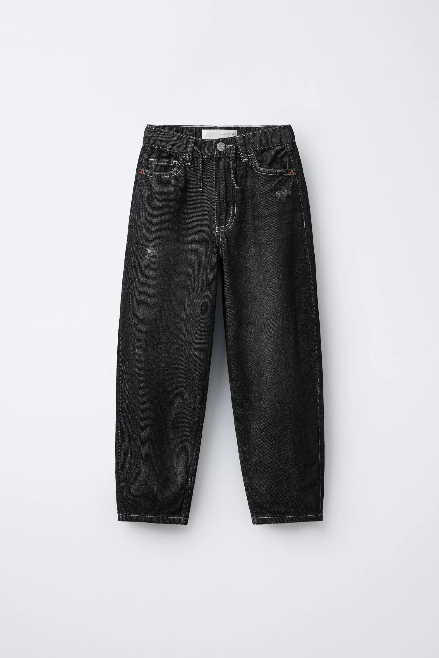 Свободные джинсы-баллоны Zara, черный