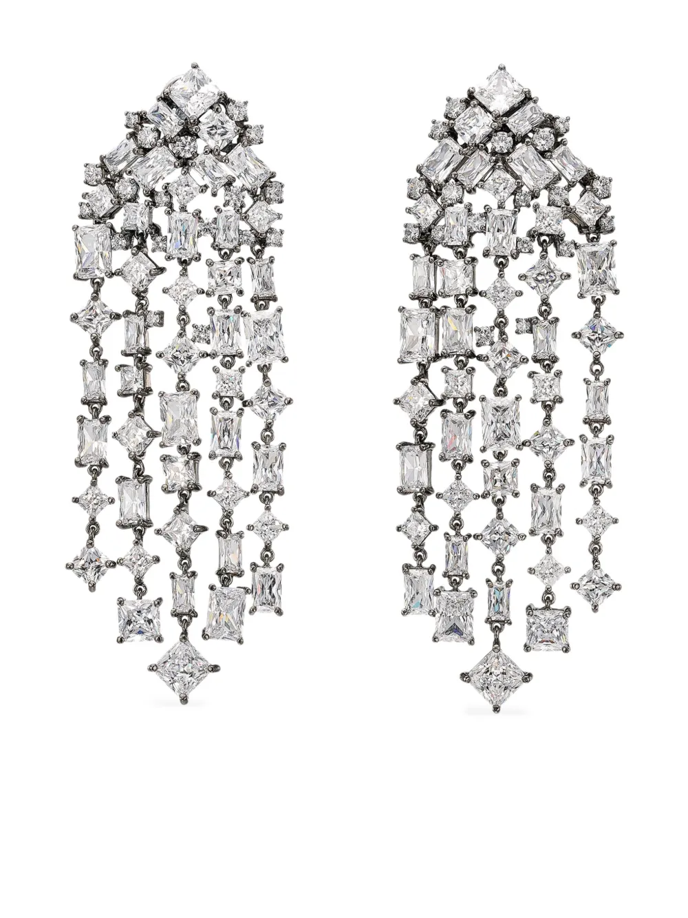 

Серьги Silver Smoke Cascade из белого золота и родия Anabela Chan, серебряный
