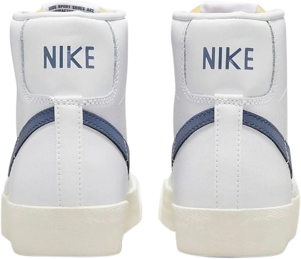 Винтажные баскетбольные кроссовки Nike Blazer Mid '77 для мужчин, белый/синий — фото 3